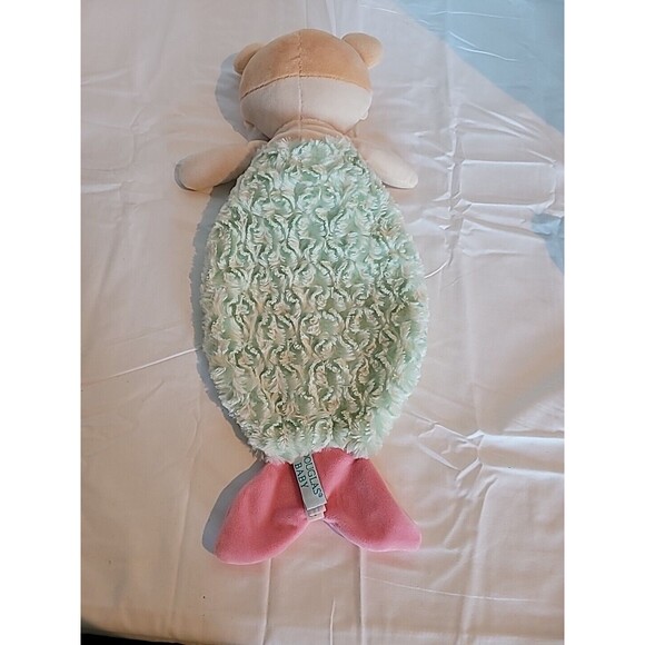 DOUGLAS BABY Lovey Baby Security Blanket Plush Pink Green Girl Mermaid - Picture 11 of 11